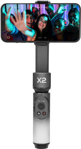 Zhiyun Smooth X2 Combo Gimbal за мобилни телефони с 3-осов стабилизатор и 3.5 часа работа Черен