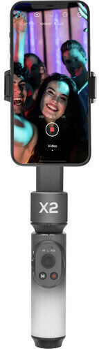 Zhiyun Smooth X2 Combo Gimbal за мобилни телефони с 3-осов стабилизатор и 3.5 часа работа Черен