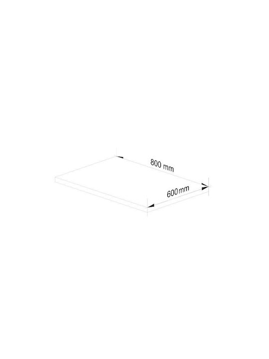 Επιδαπέδιο Ντουλάπι με Πάγκο Εργασίας White, White Craft Oak 80x46x85εκ.