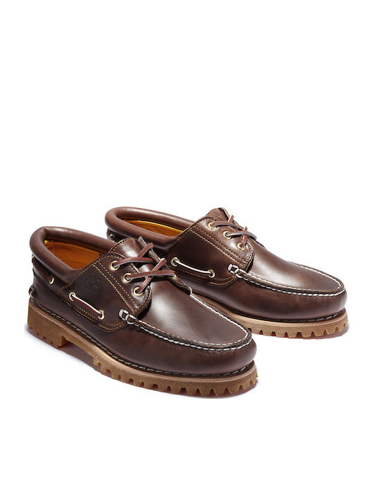 Men's Leather Boat Shoes Brown