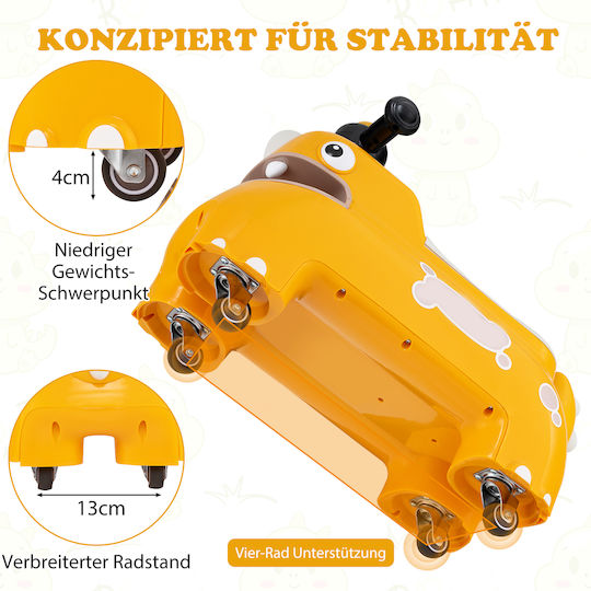 Costway Baby Walker Car Ride On for 18++ Months with Sounds TQ10398YW Yellow