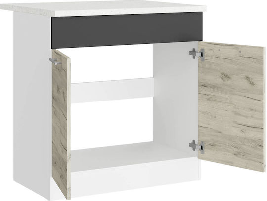 с плот за работа White, White Craft Oak, Graphite 80x46x85бр с плот за работа White, White Craft Oak, Graphite 80x46x85бр