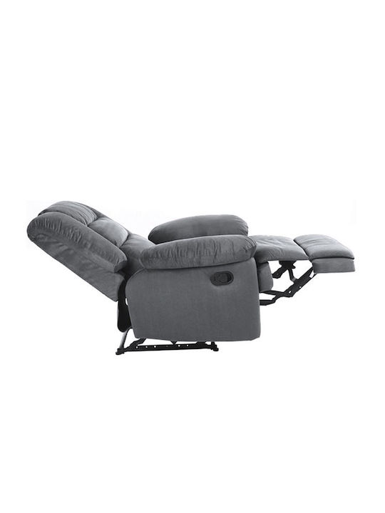 Julia Relax Armchair with Footstool Gray 93x90x100cm