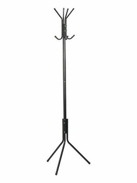 Confortime Metallic Coat Rack Black 48x48x170cm
