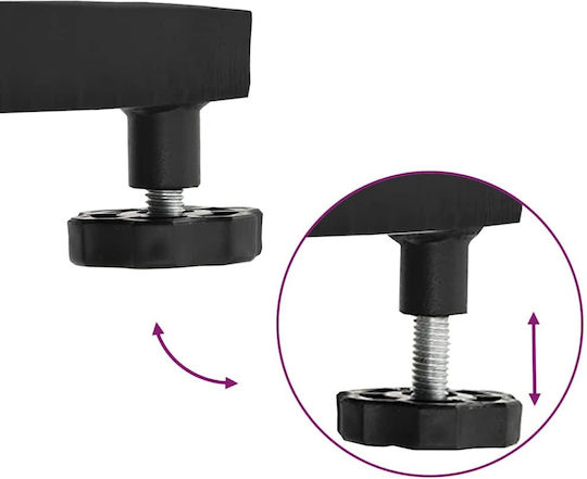 vidaXL Metallic Black Umbrella Stand 45x45x31cm
