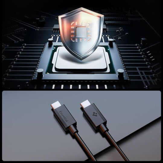 Spigen USB 2.0 Cable USB-C Male - USB-C 60W PD Black 1m ACA08718