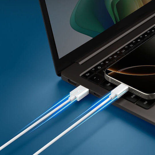 Spigen USB 2.0 Kabel USB Typ-C männlich - USB-A 60W Power Delivery Weiß 2m ACA08716