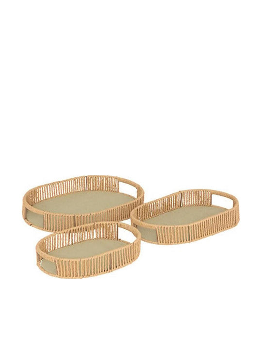 Atmosphera Tavă Decorativă Rattan Raffia Ovală 39x28x5.7cm