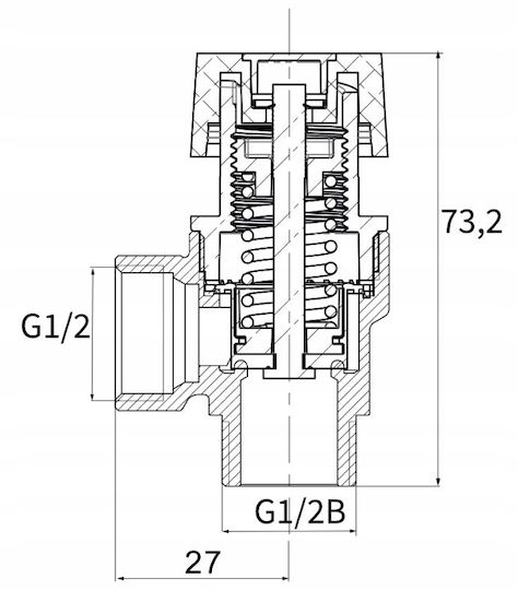 Valvă De Siguranță 1/2" 4 Bar Italia