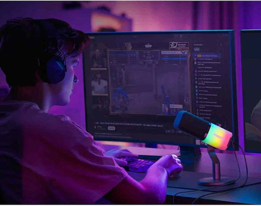 Maono PD100X Δυναμικό Μικρόφωνο XLR / USB Επιτραπέζιο RGB
