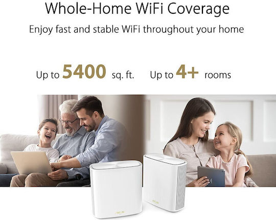 Asus ZenWiFi XD6S WiFi Mesh Network Access Point Wi‑Fi 6 Dual Band (2.4 & 5GHz)