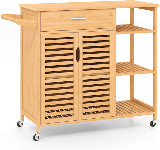 Costway Küchenwagen Hölzernes 89x40x104cm