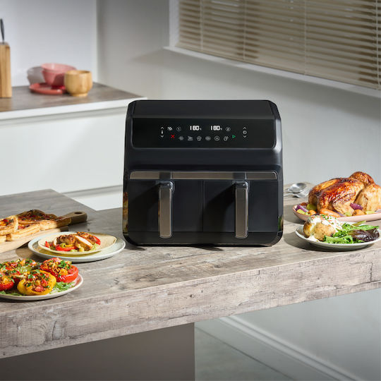 Instant Pot Vortex Dual Еър Фрайър с Двойна Подвижна Кошница 8лт Черен