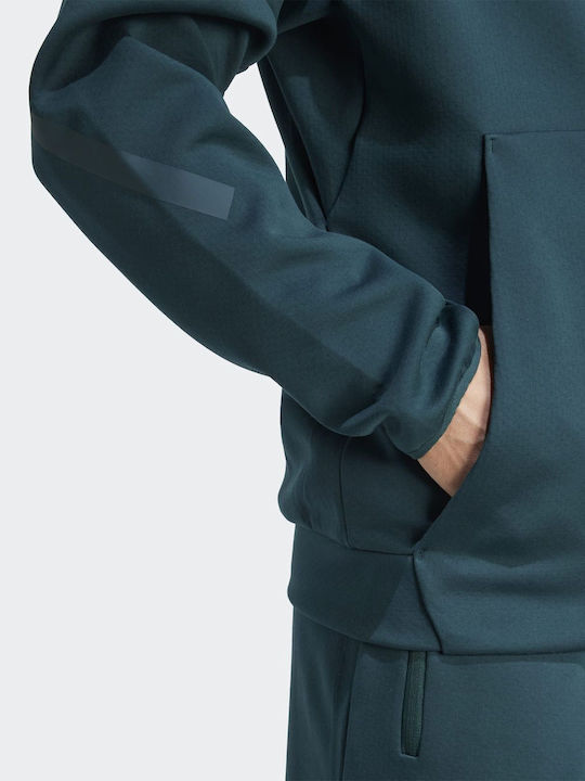 Z.n.e. Men's Cardigan with Hood Green