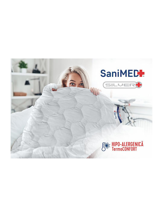 Alcam Pilotă Semi-dublu 180x200cm Alb 250 g/mp²Gsm