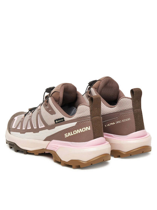 Salomon X Ultra 360 Edge Women's Hiking Shoes Waterproof With Gore-Tex Membrane Brown