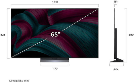 LG Smart Τηλεόραση 65" 4K UHD OLED Evo AI C5 HDR (2025) OLED65C51LA