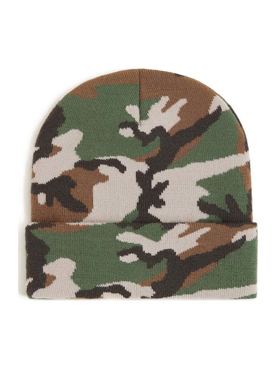 Tall Cuff Beanie Ανδρικός Σκούφος Πλεκτός σε Πράσινο χρώμα