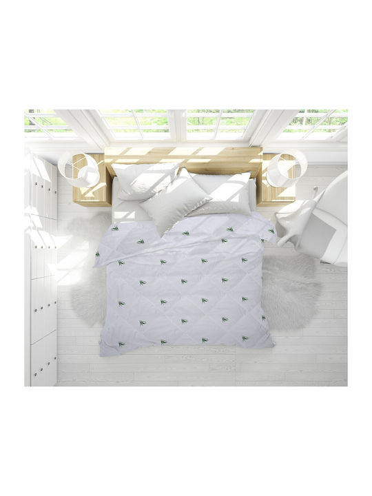 Alcam Pilotă Single 140x200cm Eucalyptus Sense Alb 250 g/mp²Gsm