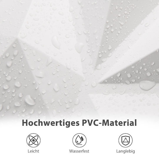 3D Πάνελ Τοίχου από PVC Λευκό 30x30εκ. 50τμχ