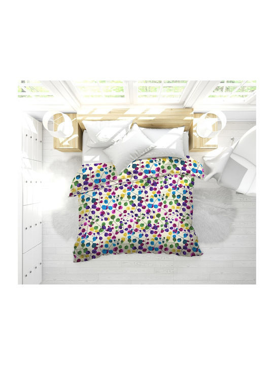 Alcam Polka Κουβερλί Διπλό Microfiber 210x240cm