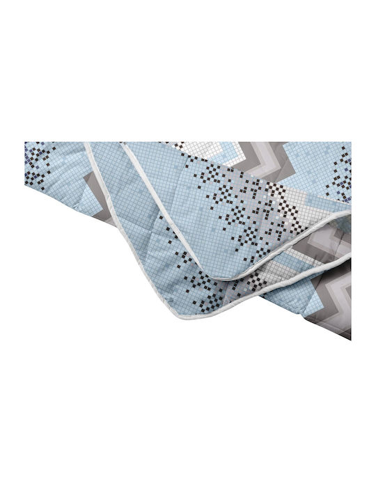 Alcam Painted Coverlet Double Microfiber Light Blue 200x220cm