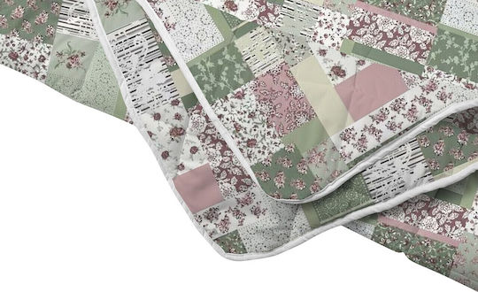Alcam Garden Κουβερλί Διπλό Microfiber Πράσινο 210x240cm