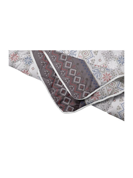 Alcam Traditional Cuvertură Dublu Microfibra Maro 200x220cm