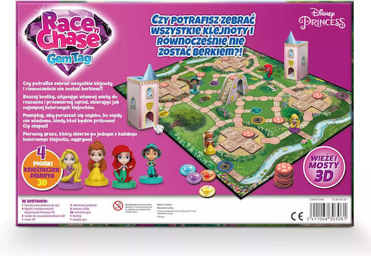 Board Game Race N Chase Princesses (pl) for 2-4 Players 4+ Years Old (PL) Cartamundi