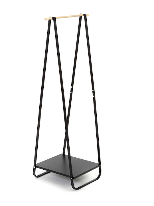 Yamazaki Tower Κρεμάστρα Δαπέδου από Μέταλλο Μαύρη 52x47x140cm