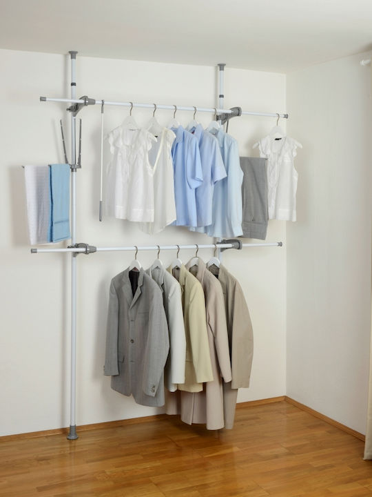 Wenko Floor Garment Rack made of Metal Telescopic Black