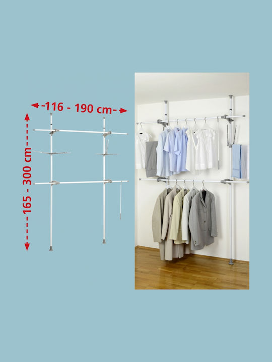 Wenko Floor Garment Rack made of Metal Telescopic Black