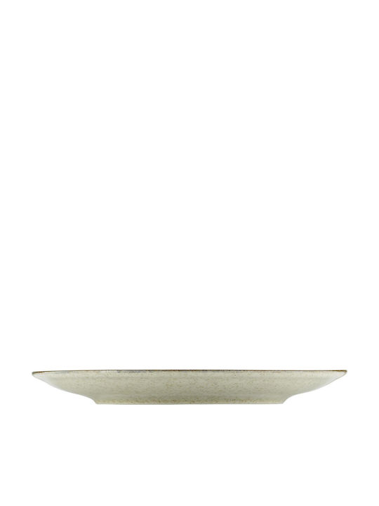 Max Home Teller Untiefe aus Porzellan Beige mit Durchmesser 27cm