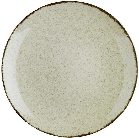 Max Home Teller Untiefe aus Porzellan Beige mit Durchmesser 27cm Max Home Teller Untiefe aus Porzellan Beige mit Durchmesser 27cm