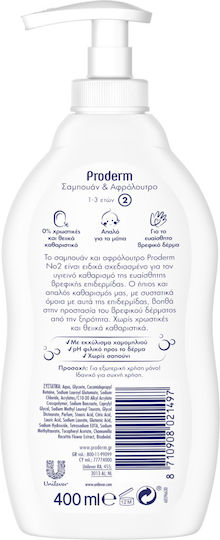 Proderm Shampoo and Bubble Baths 400ml with Pump