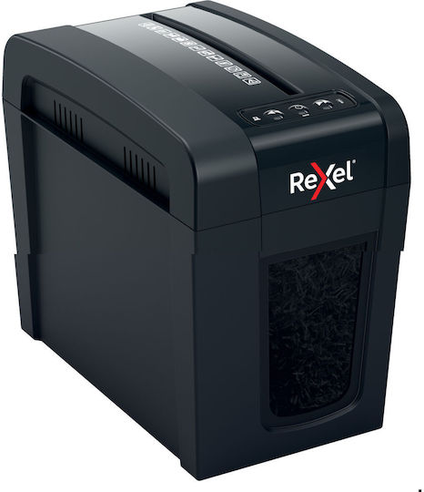 Rexel Distrugător de Documente Tăiere transversală 6 Foi cu Coș 10lt