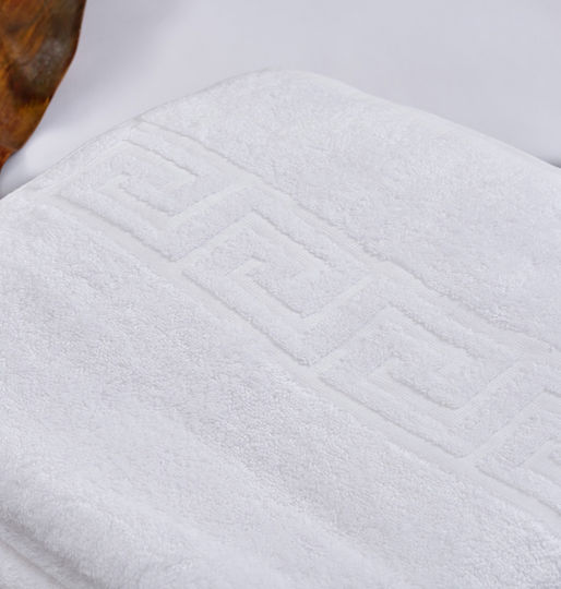 Blanc de Blanc Hotel Bathroom Towel Meander 140x70 cm 500gsm White