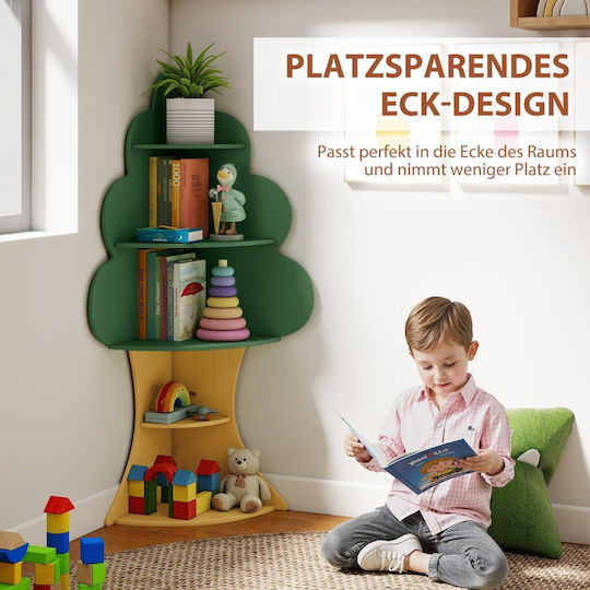 Bücherregal Wandhalterung Grün 48x48x132cm