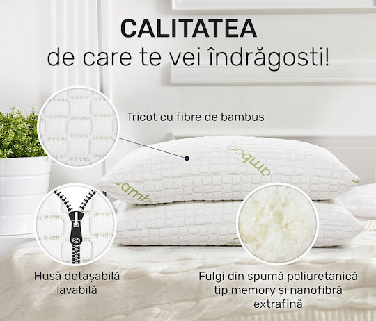 Essience Essience Premium Collection Бамбукова Възглавница За Спане Мемори Пяна 50x70см