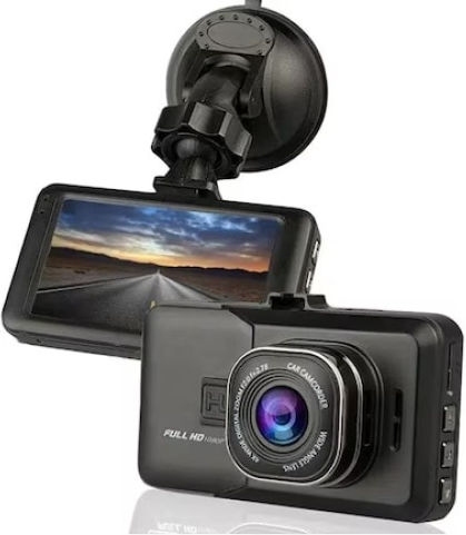 Cameră Auto Dash Full HD Unghi de Vizualizare 170° Senzor G Integrat Ecran LCD Negru