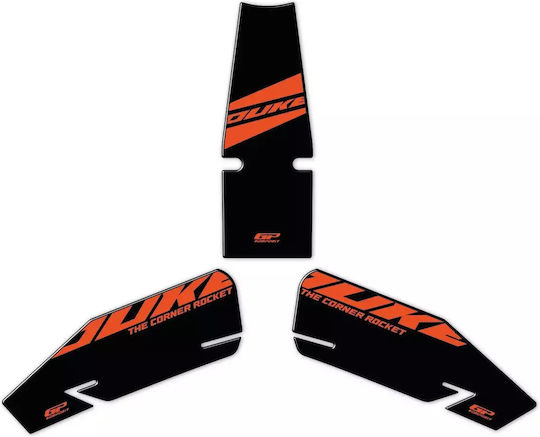 Gpk 3d Set Tank Pad Ktm Duke 390 2024-2025 Black Orange