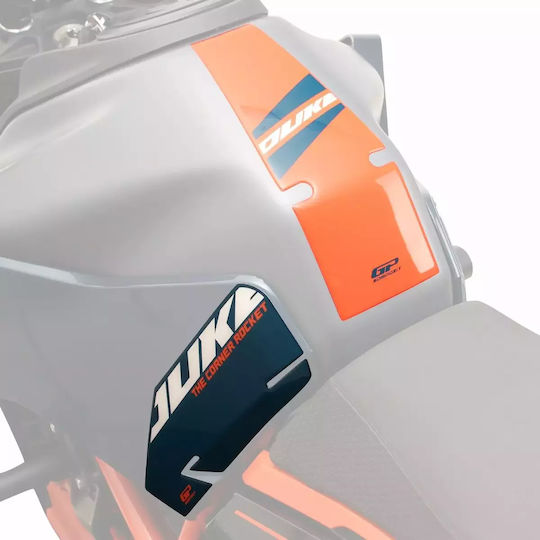 Gpk 3d Σετ Tank Pad Ktm Duke 390 2024-2025 Πορτοκαλί Γαλάζιο