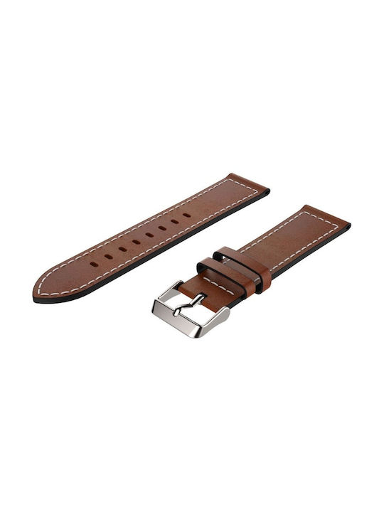 Каишка Кожа Кафяв (Huawei Watch GT4/GT5 41mm / GT5 Pro 42mm)