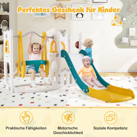 Costway Spielplatz mit Korb Gelber