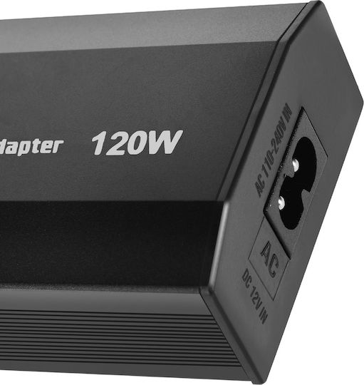 Max Excell Sector Charger Multi-brand Laptop 120w 10 Included Tips Black