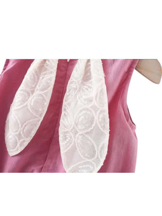 Pink Rabbit Girls Sleeveless Dress Pink