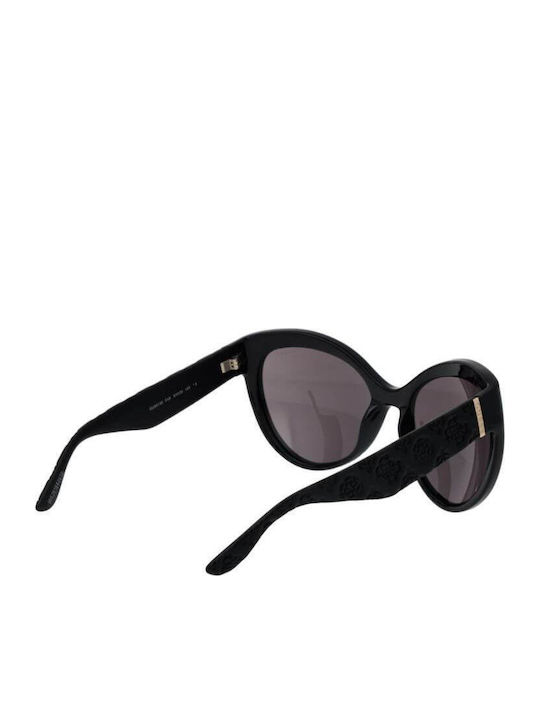Guess Women's Sunglasses With Black Horn-Rimmed Frame And Grey Lens GU00130 01A