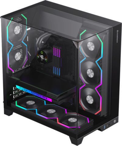 GameMax Infinity Pro Gaming Midi Tower Κουτί Υπολογιστή με Πλαϊνό Παράθυρο Μαύρο