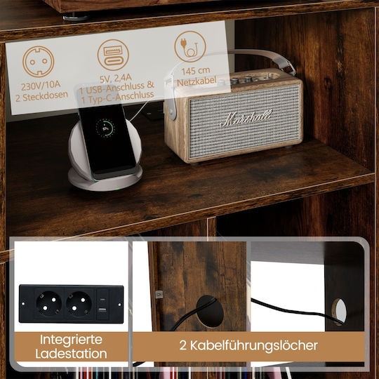 Costway Мебел за Hi-Fi Кафяв