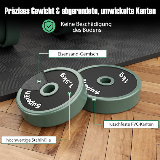 Costway Dumbbell Set with Bar Total Weight 20kg with Stand